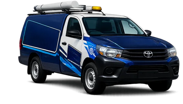Our drain service van out on a Marayong job