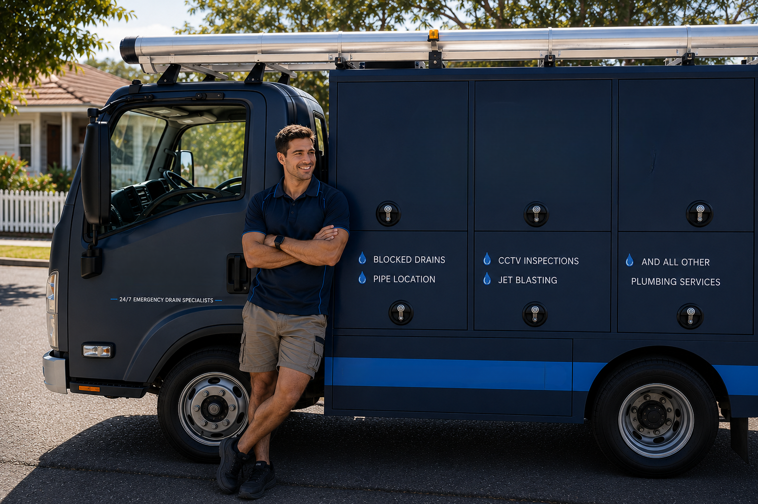 Plumber with Marayong Blocked Drains van